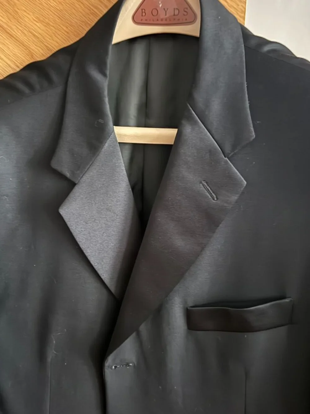 Trussini Black Men's Tux, Size 44L 100% Wool